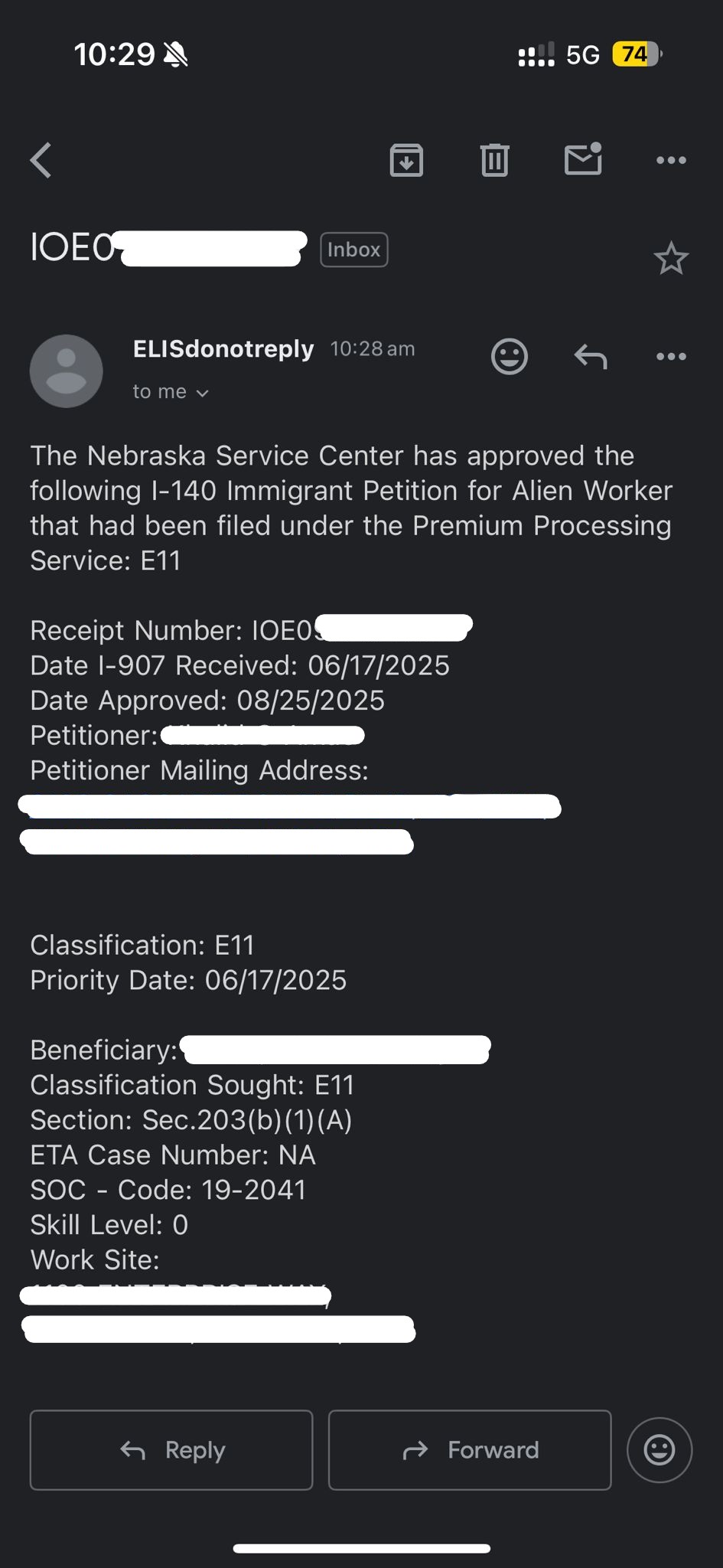 EB-1A Approval Alert ab petitions
